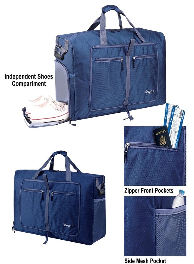Woogwin Travel Duffel Bag Large Foldable Waterproof Overnight Bag for Beach Swim Bags Pool Sports Gym, 100L Darkblue, Big Size, Large Duffle Bags - Image 5
