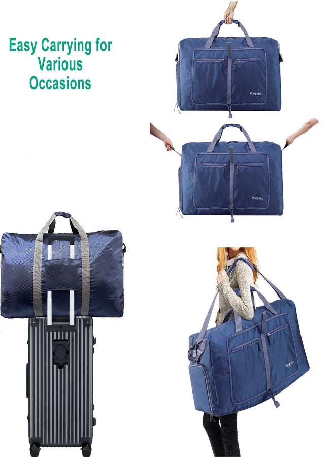 Woogwin Travel Duffel Bag Large Foldable Waterproof Overnight Bag for Beach Swim Bags Pool Sports Gym, 100L Darkblue, Big Size, Large Duffle Bags - Image 2
