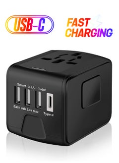 بيوينتي Universal International Travel Power Adapter with High-Speed USB Ports  - Image 1
