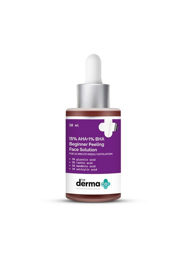 THE derma Co 15% أحماض ألفا هيدروكسي + 1% أحماض بيتا هيدروكسي محلول تقشير الوجه لإصلاح البشرة اللامعة للمبتدئين يزيل الشوائب لتقشير لمدة 10 دقائق أسبوعياً 30 مل (ديرماكو) - Image 2