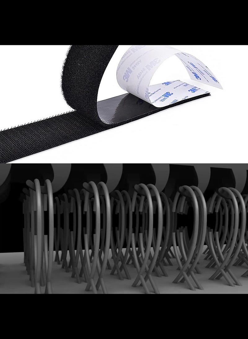 3M Hook and Loop Tape, 10 Pairs 2in x 4in , Slef Adhesive Interlocking Tape Strip, Mounting Tape Heavy Duty Adhesion, Hook Lopp Fastener Double Sided Tape,Sticky Back Fastener  - Image 5