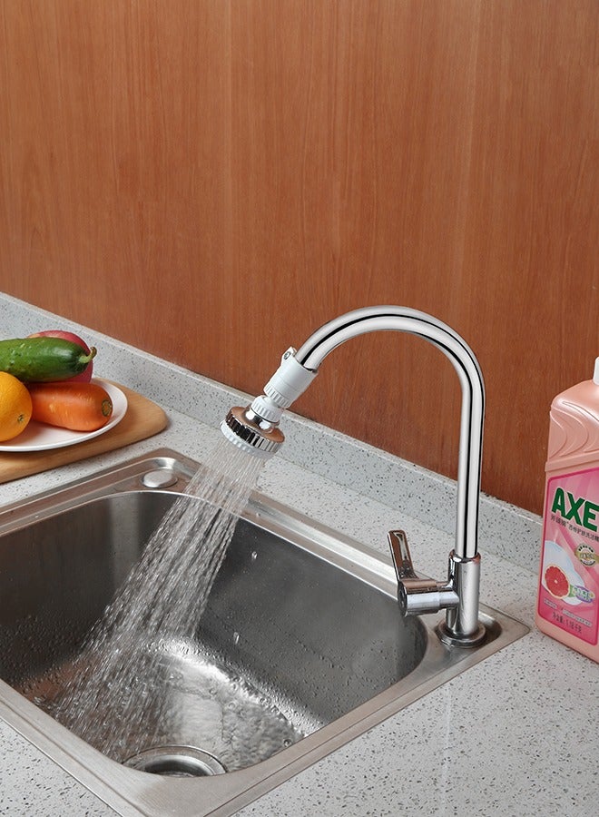 BMB tools Faucet Water Spray Nozzle - Two Sections Water Filter for Bathroom Sink-Removes Chlorine Fluoride Heavy Metals for Home Kitchen, White/Silver - Image 1