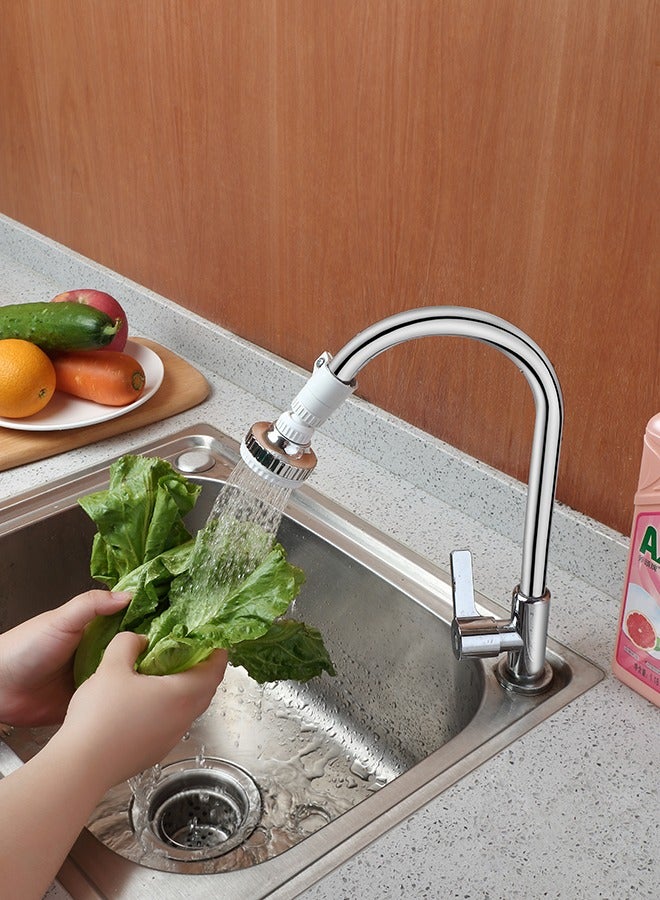 BMB tools Faucet Water Spray Nozzle - Two Sections Water Filter for Bathroom Sink-Removes Chlorine Fluoride Heavy Metals for Home Kitchen, White/Silver - Image 3