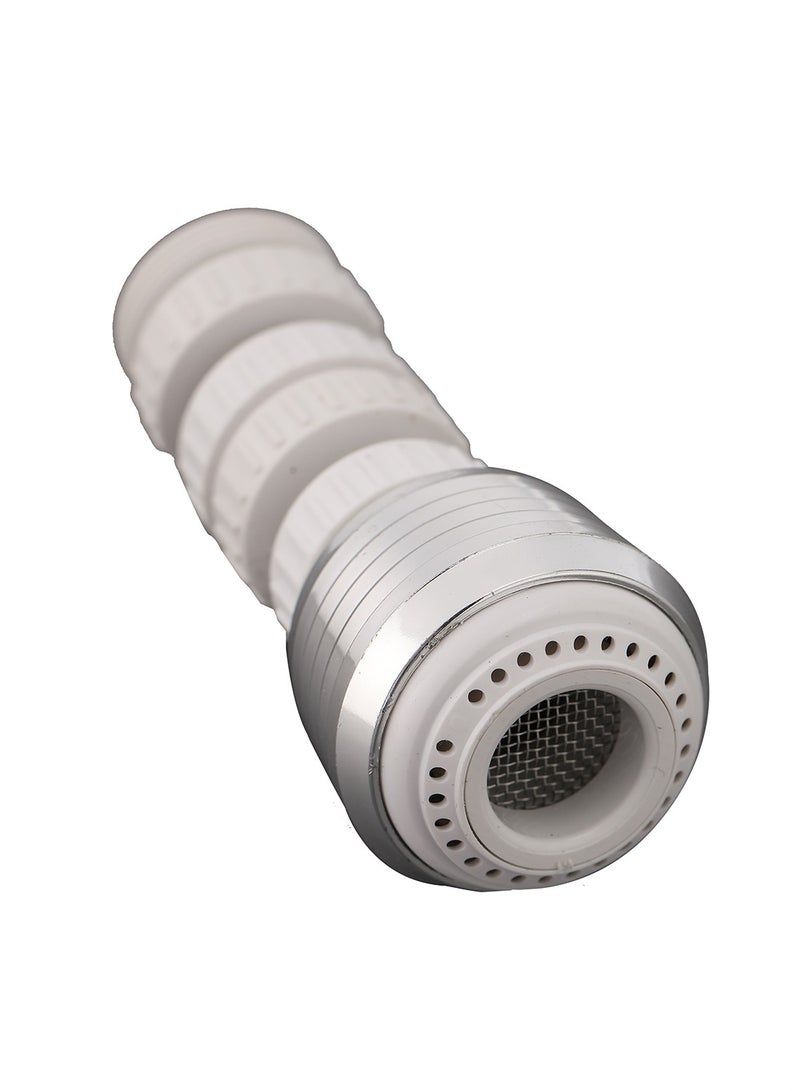 BMB tools Faucet Water Spray Nozzle - Two Sections Water Filter for Bathroom Sink-Removes Chlorine Fluoride Heavy Metals for Home Kitchen, White/Silver - Image 4