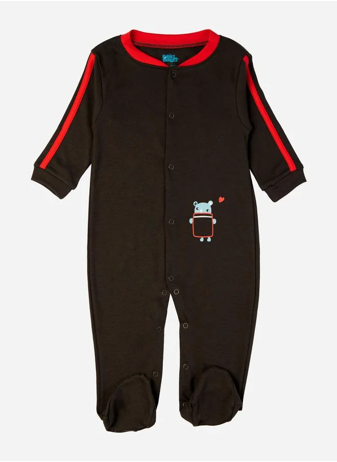 Babies Basic Printed Sleepsuit with Snap Button