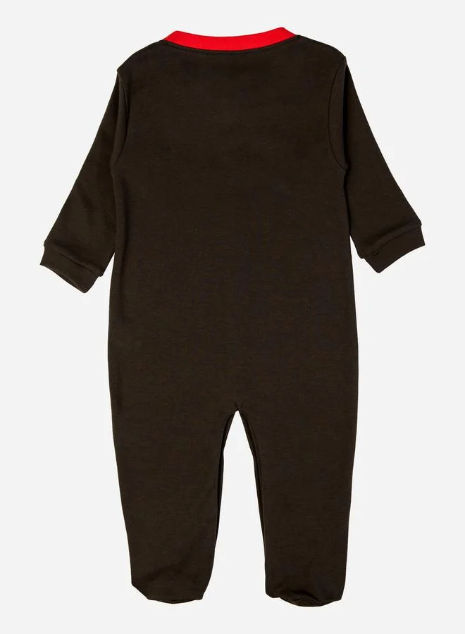 Babies Basic Printed Sleepsuit with Snap Button by Styli