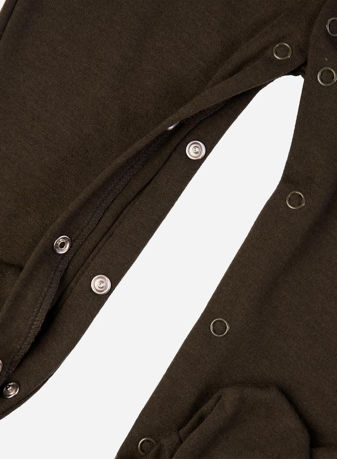 بابيز_بيسك بدلة نوم مخططة بأزرار كبس للغلق - Image 4