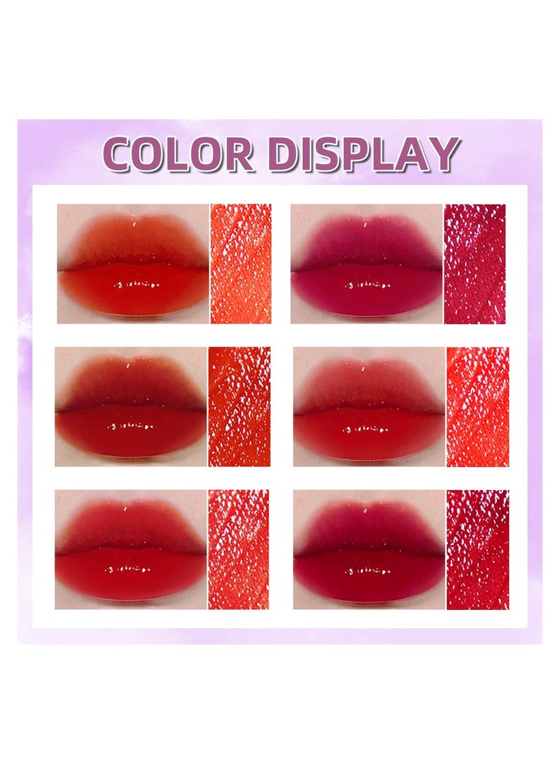 Lip Tint Stain Set 6 Colors Fruit Watery Matte Tint for Lip - Image 3