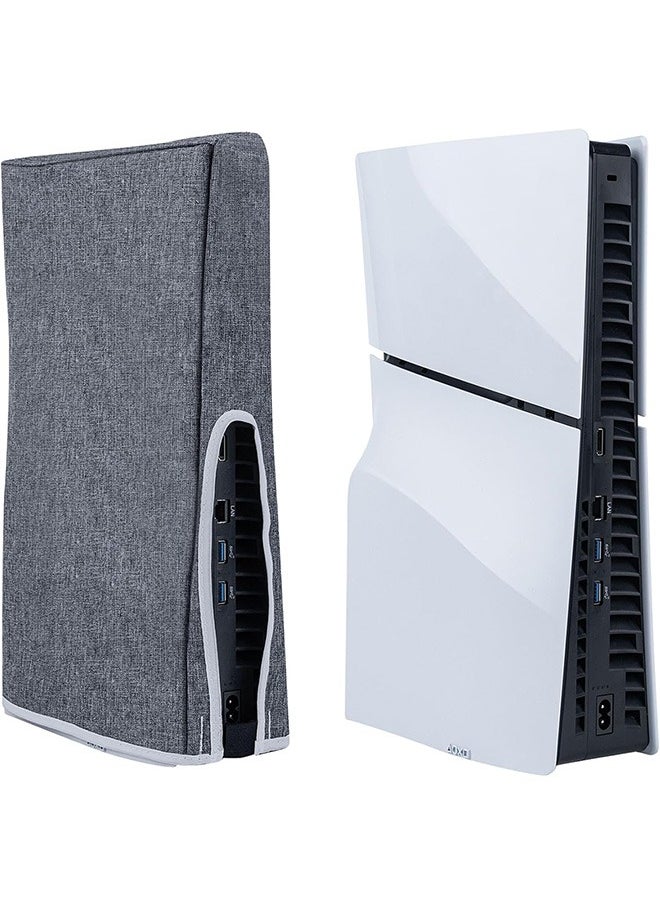 S-Color - Vertical Dust Cover for PS5 Slim Console Only, Precision Cut Protective Case Anti Scratch Cover Sleeve for Playstation 5 Slim Console Digital and Disc Edition - Grey - Image 1