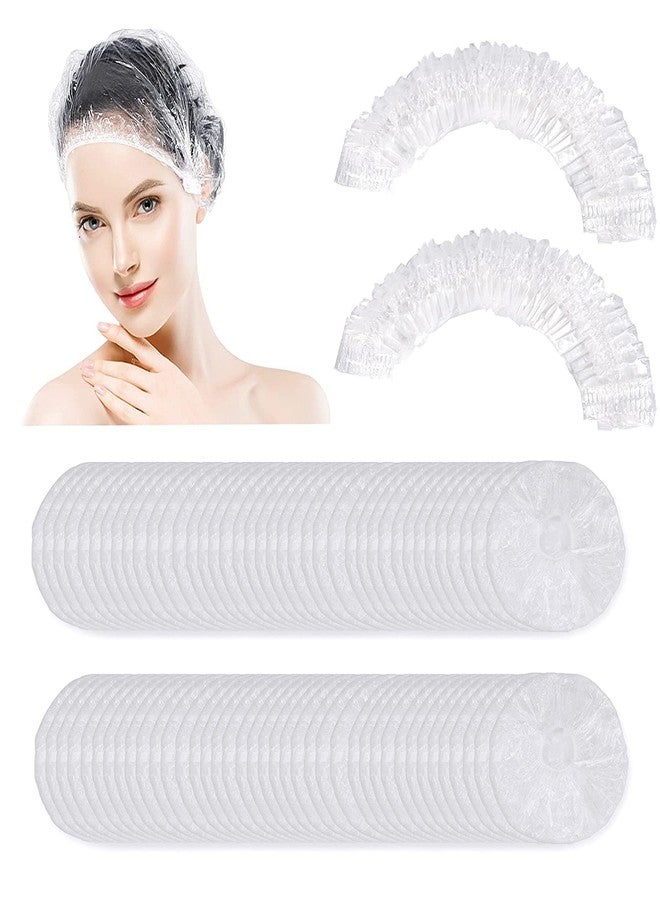 AASA Multipurpose Disposable Hair Cover Cap for Men and Women, Stretchable Hair Shower Cap, Set of 20Pcs(White) - Image 2