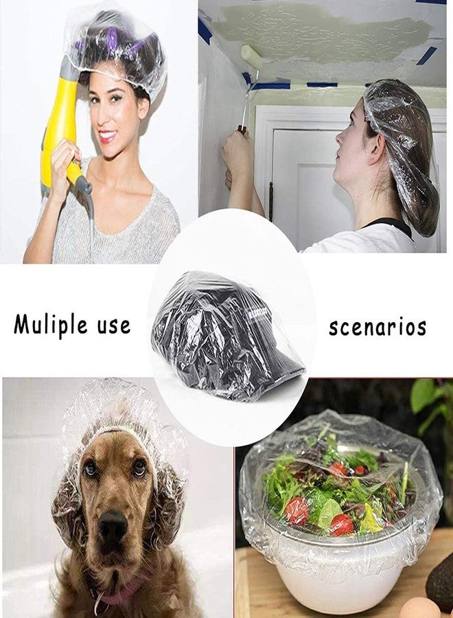 AASA Multipurpose Disposable Hair Cover Cap for Men and Women, Stretchable Hair Shower Cap, Set of 20Pcs(White) - Image 4