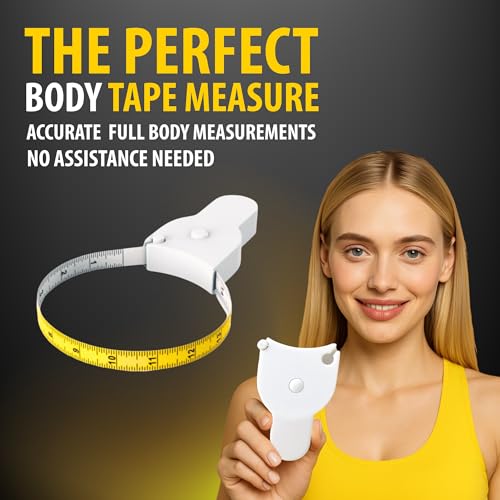 PERFECT MEASURING TAPE Perfect Body Tape Measure - 80 Inch Automatic Telescopic Tape Measure - Retractable Measuring Tape for Body: Waist, Hip, Bust, Arms, and More (White - 80 inch) - Image 2
