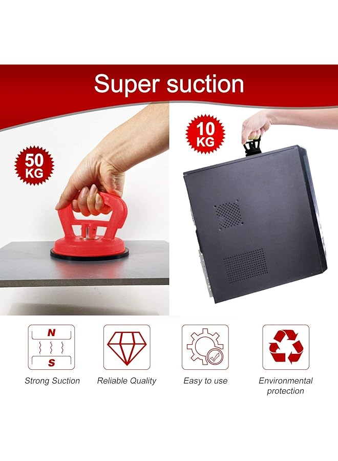 شواي طقم أكواب شفط (عبوة من قطعتين)، أدوات لإزالة الخدوش، أداة سحب خدوش المطبوعات، إصلاح خدوش السيارة، رافعة أكواب شفط لخدوش السيارات والزجاج والبلاط والمرايا - Image 4