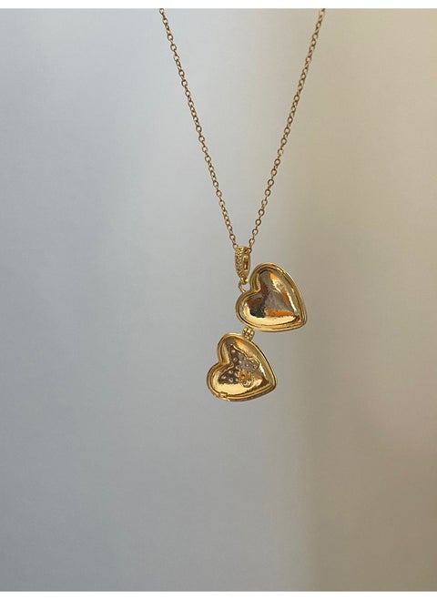 Heart Locket Necklace - Butterfly Edition