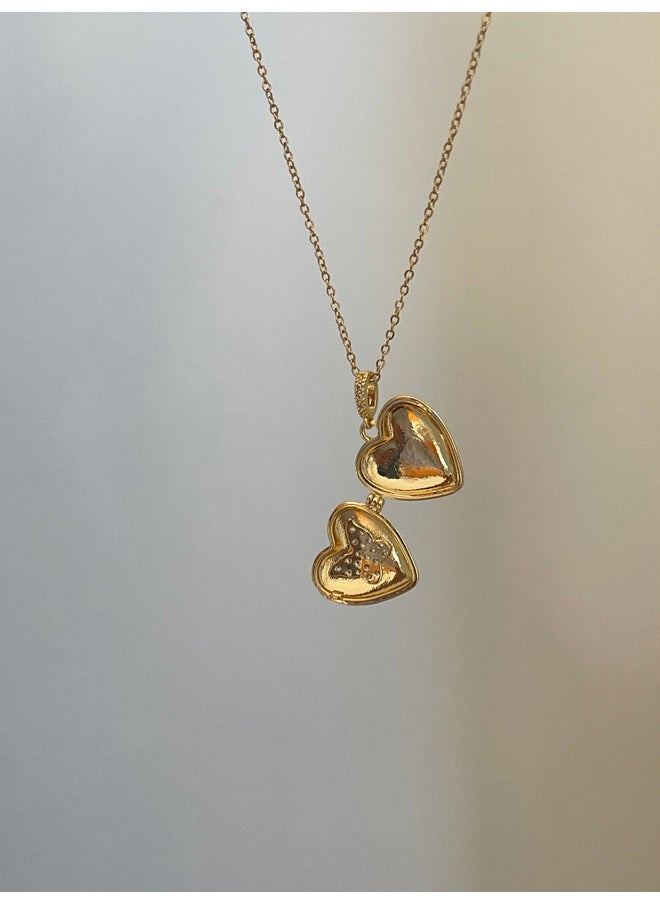 Urban Jewel - Heart Locket Necklace - Butterfly Edition - Image 1