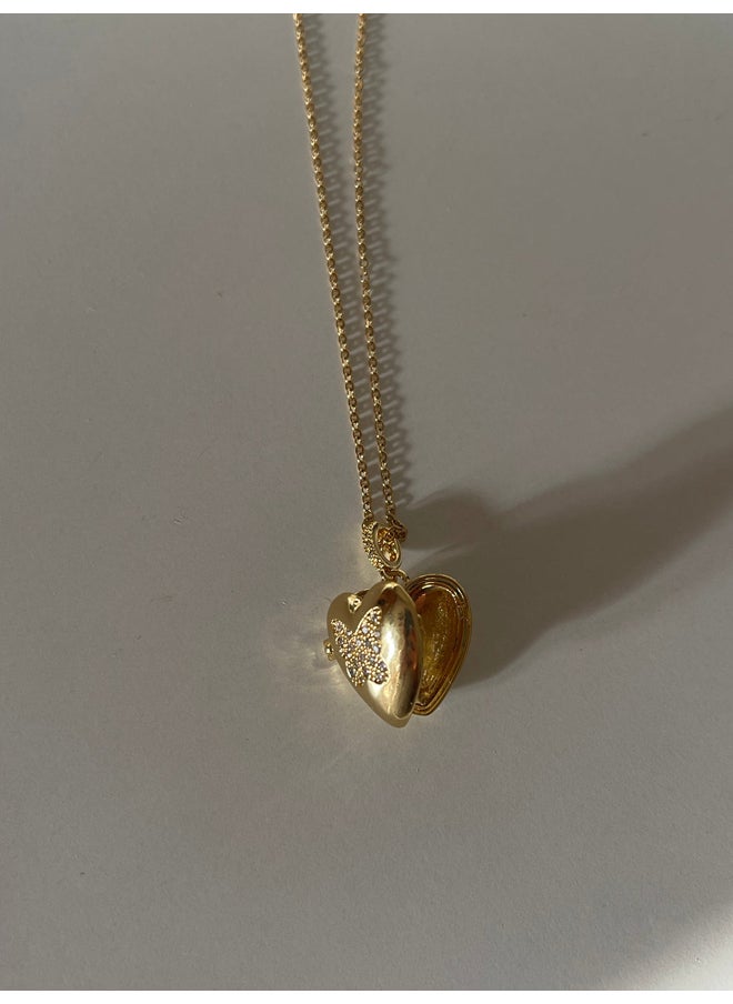 Urban Jewel - Heart Locket Necklace - Butterfly Edition - Image 1