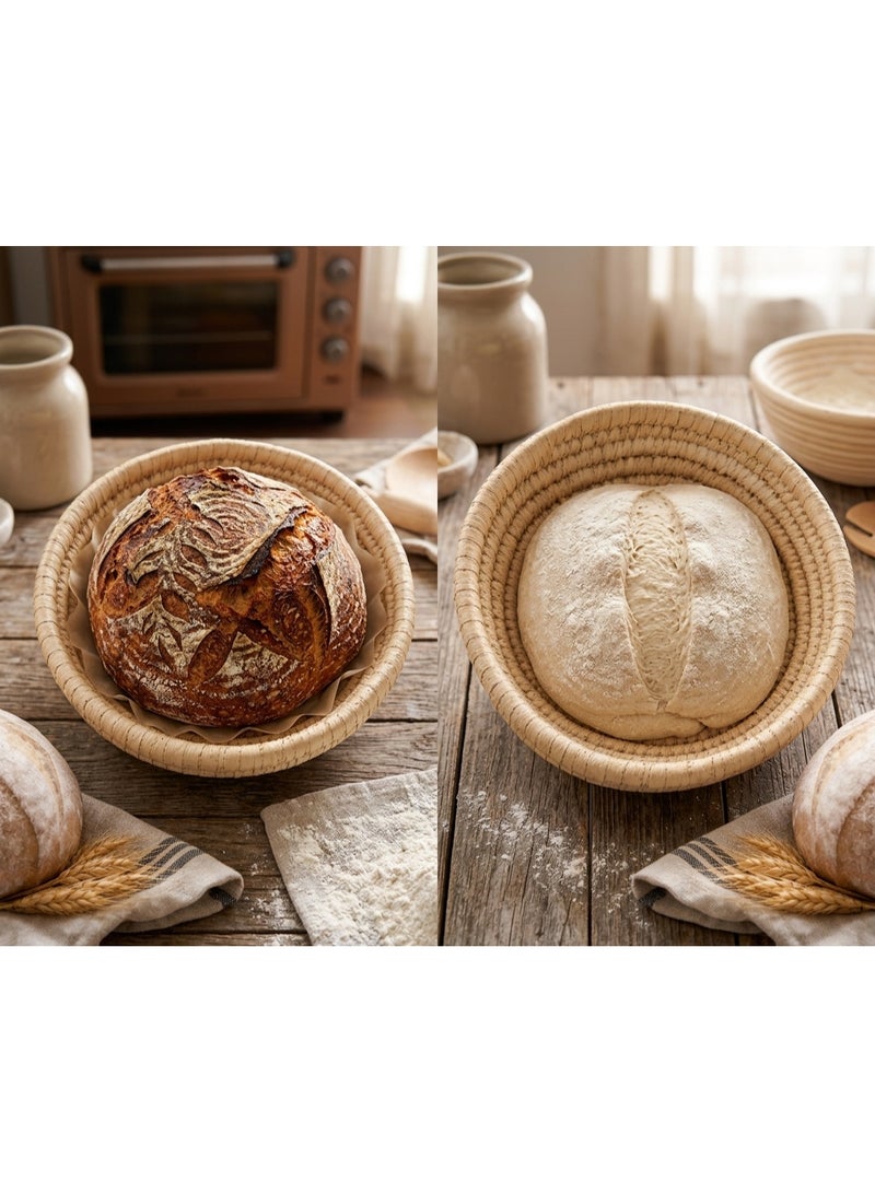Bread Proofing Basket  (1 piece) 18cm Natural Wicker | Panettone Basket for Sourdough and Home Bread Making | Bread Proofing Basket  | Suitable for dough proofing and artisan bread - Image 5