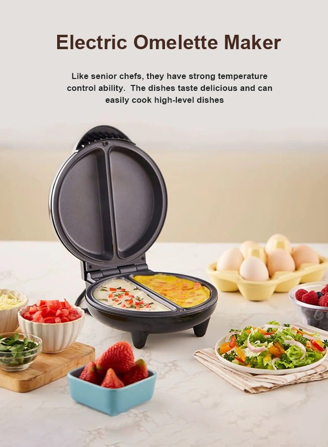 آر إيه أف 2 قسم أومليت & فريتاتا صانع ، طلاء غير لاصق ، سهل التنظيف ، أضواء مؤشر ، تخزين مضغوط ، تحضير وصفات متعددة الاستخدامات في دقائق ، 2 أجزاء ، 850 واط ر. 512 أسود - Image 2