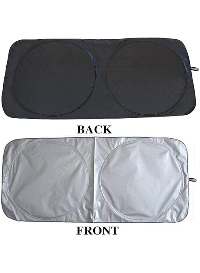 الكبريت مظلة سيارة قابلة للطي بحلقة مزدوجة، حاجب شمس أمامي معزول حراريًا، واقي من الشمس - Image 3