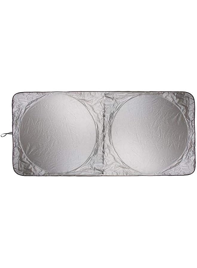 الكبريت مظلة سيارة قابلة للطي بحلقة مزدوجة، حاجب شمس أمامي معزول حراريًا، واقي من الشمس - Image 1