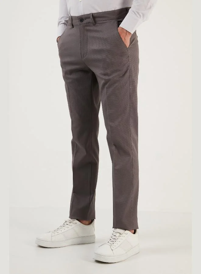 Buratti  Buratti Cotton Regular Waist Regular Fit Straight Leg Trousers Men's PANTS 613HISAR for Men | Best Price UAE