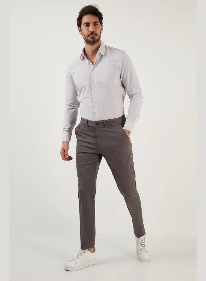 Buratti Cotton Regular Waist Regular Fit Straight Leg Trousers Men's PANTS 613HISAR