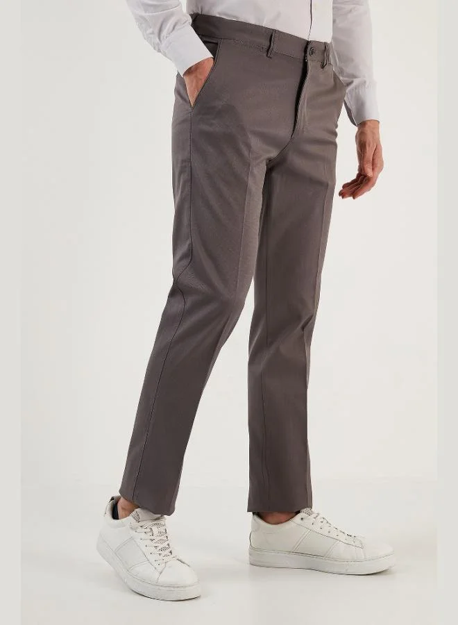 Buratti  Buratti Cotton Regular Waist Regular Fit Straight Leg Trousers Men's PANTS 613HISAR for Men | Best Price UAE