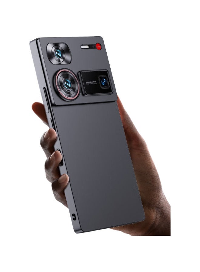 Freeson Phone Case For Nubia Z60 Ultra, Slim Full Protection Shockproof Tpu Soft Case With Matte Finish (With Ring Holder And Lanyard), Black - Image 1