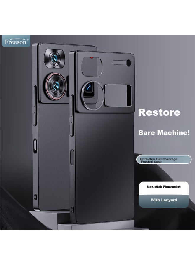 Freeson Phone Case For Nubia Z60 Ultra, Slim Full Protection Shockproof Tpu Soft Case With Matte Finish , Black - Image 1