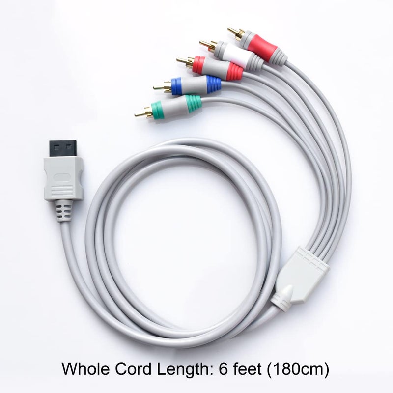 Bealuffe Component Cable for Wii for Wii U Multi Out 5RCA 480P HD Audio Video Cable 6 Feet - Image 4