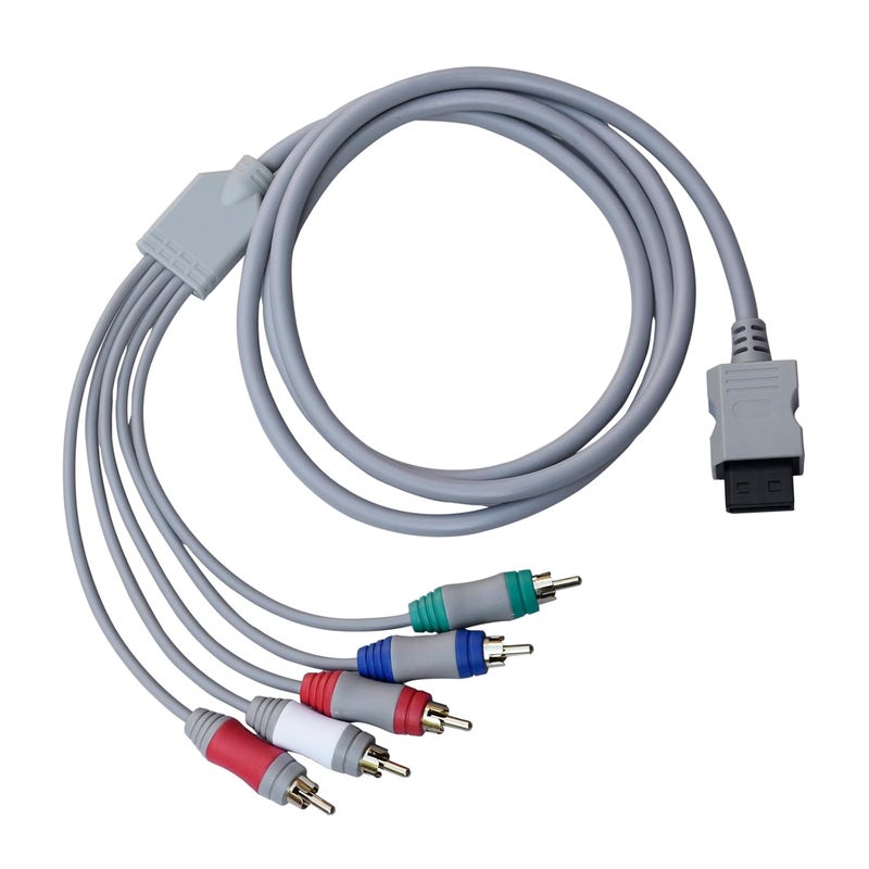 Bealuffe Component Cable for Wii for Wii U Multi Out 5RCA 480P HD Audio Video Cable 6 Feet - Image 1