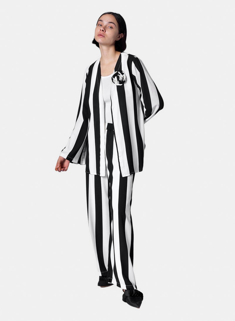Fazzali Striped Kimono - Image 2