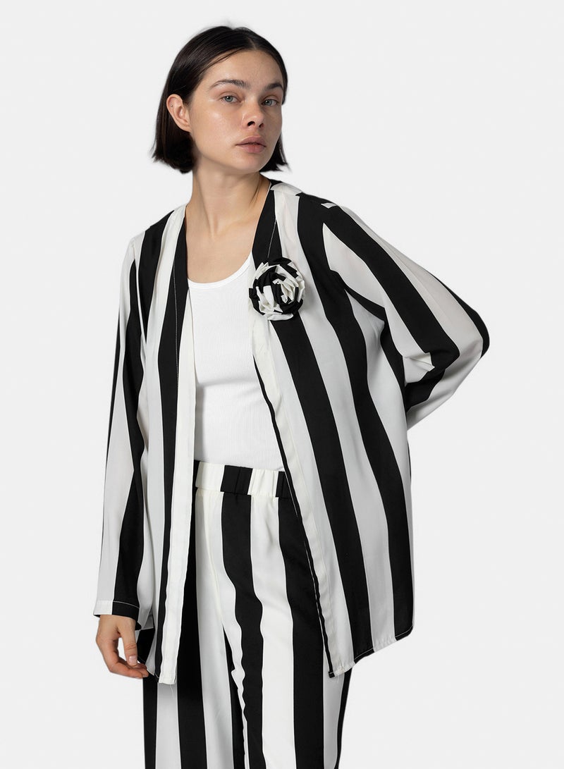 Fazzali Striped Kimono - Image 1