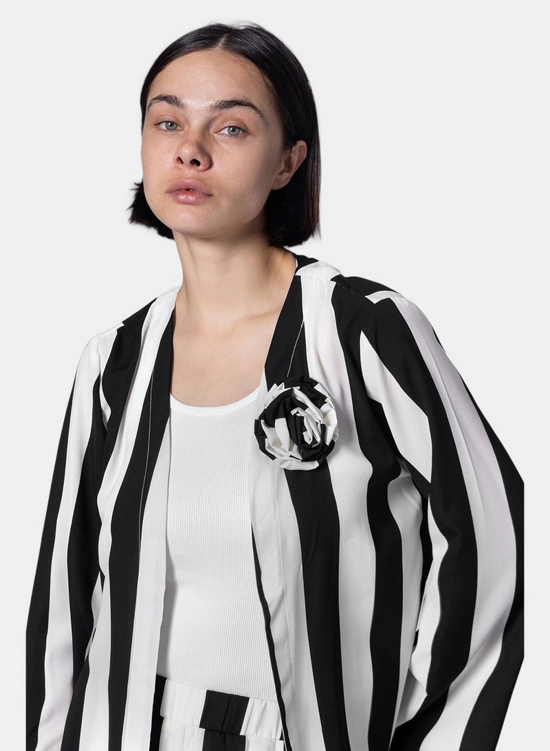 Fazzali Striped Kimono - Image 3
