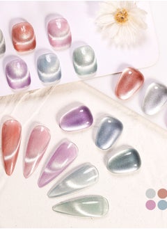 Nee Jolie NEE JOLIE 6 Colors Cat Magnetic Gel Set Nail Polish Soak off UV Nail Lamp Glitter Gift Set for Nail Art Manicure Salon and DIY at Home for Women 8.5ml*6 Pcs  - Image 2