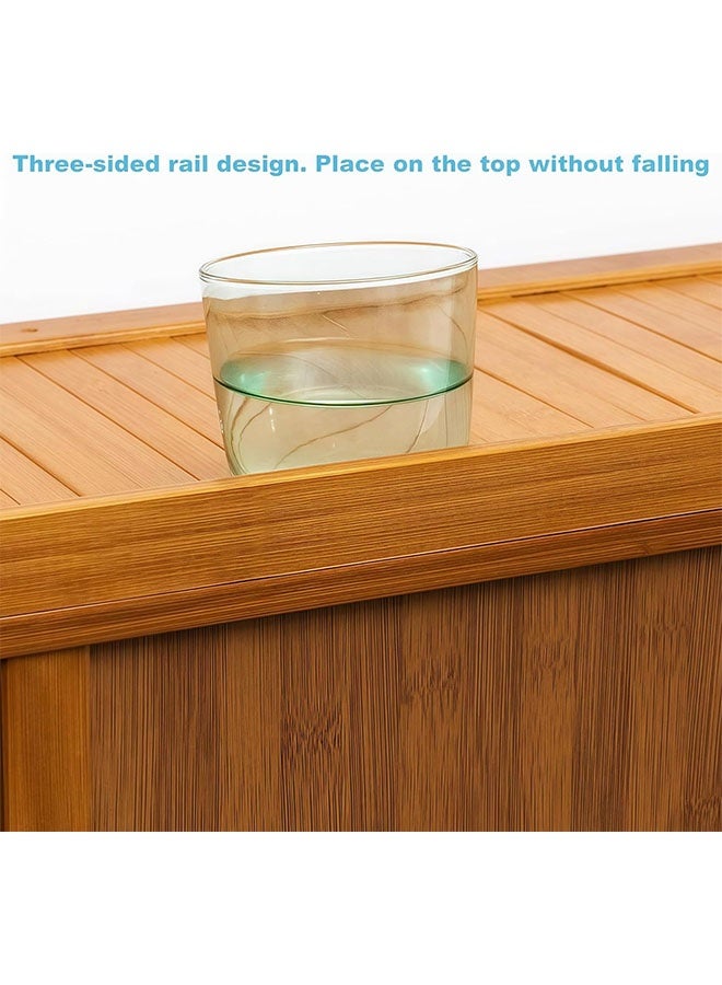 ليدين خزانة أحذية من الخيزران مع بابين، رف منظم أحذية واسع للمدخل وغرفة النوم، 7 طوابق (بابين، 7 طوابق) - Image 4