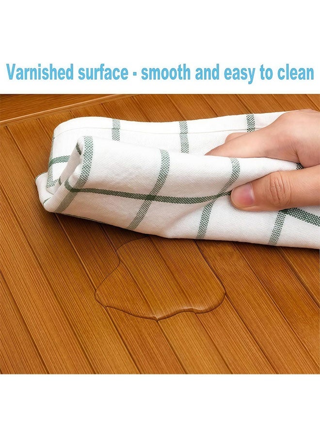 ليدين خزانة أحذية من الخيزران مع بابين، رف منظم أحذية واسع للمدخل وغرفة النوم، 7 طوابق (بابين، 7 طوابق) - Image 5