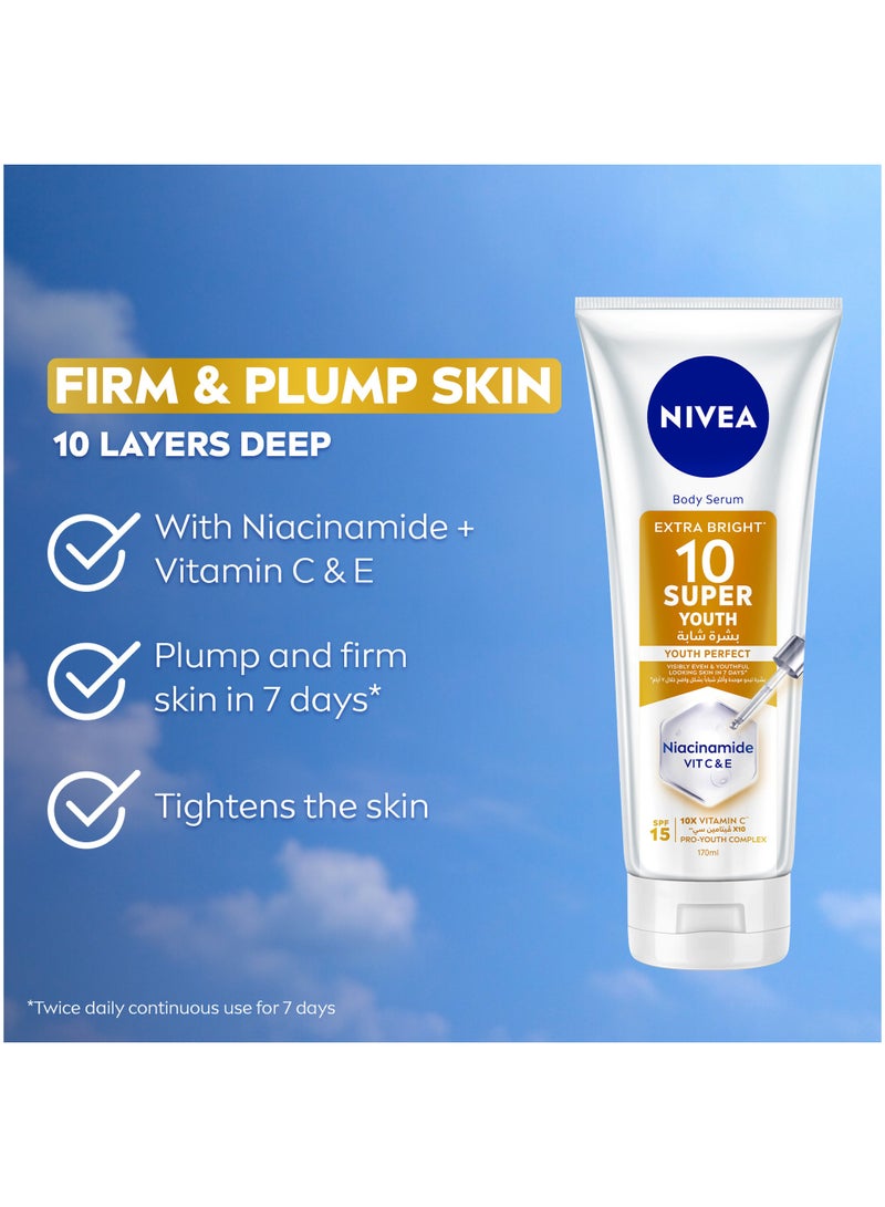 Nivea سيروم الجسم للشباب SUPER 10 - مع النياسيناميد والفيتامينات C و E - Image 4