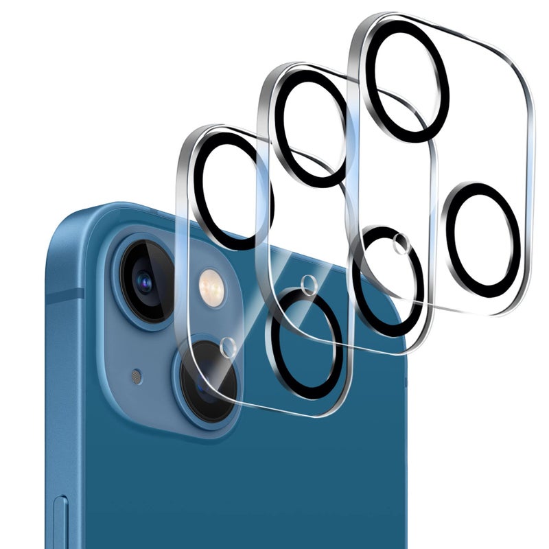 Dengduoduo 3 Pack Tempered Glass Camera Lens Protector for iPhone 13 6.1" & iPhone 13 Mini 5.4", Ultra HD, 9H Hardness, Anti-Scratch, Case Friendly, Easy to Install [No Affect on Night Shots] - Image 1