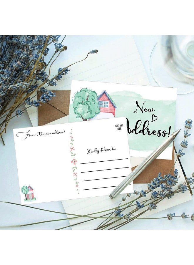 wootile 50 Pcs We'Ve Moved Postcards Moving Announcement Postcards Fill In The Blank Change Of Address 4 X 6 Inch We Have Just Moved Note Cards Real Estate Home Postcard We'Ve Moved Cards  - Image 3