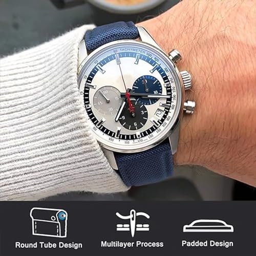 Ritche حزام ساعة ريتشي من قماش الشراع مع نظام إطلاق سريع متوافق مع ساعة سامسونج جالاكسي 6 كلاسيك 43 مم 47 مم 40 مم 44 مم تيمكس/سيكو/فوسيل/سيتيزن للرجال والنساء - Image 3