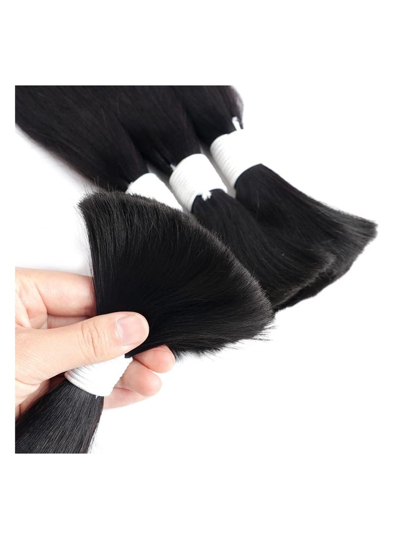 إستيل شعر بشري مفرود بكميات كبيرة للضفائر 100% وصلات شعر ريمي بشري اللون 1 - Image 2