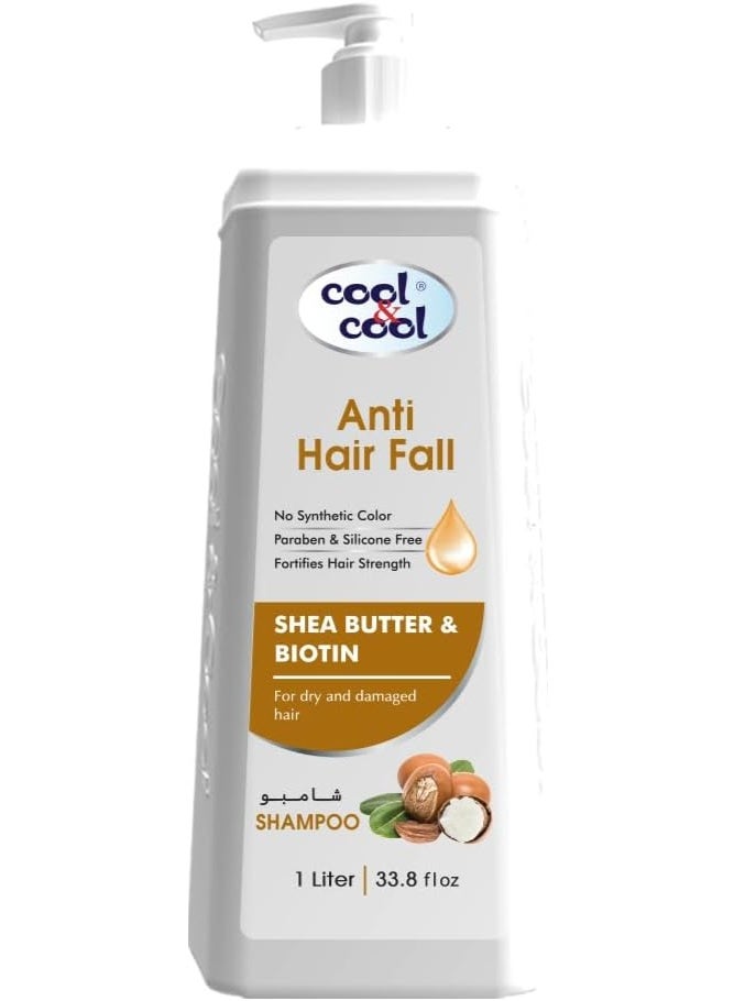 كول اند كول شامبو زبدة الشيا والبيوتين المضاد لتساقط الشعر 1 لتر - Image 1