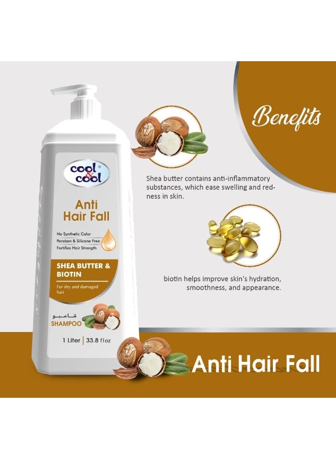كول اند كول شامبو زبدة الشيا والبيوتين المضاد لتساقط الشعر 1 لتر - Image 2