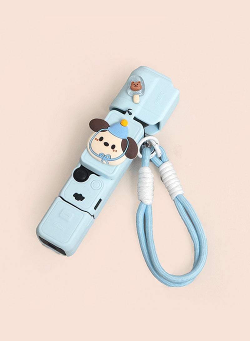 Chillspace DJI OSMO Pocket 3 Case, Soft Silicone Protective Case Cover DJI Osmo Pocket 3 Accessory Kit, Protector Grip Cover Accessorie - Blue - Image 2