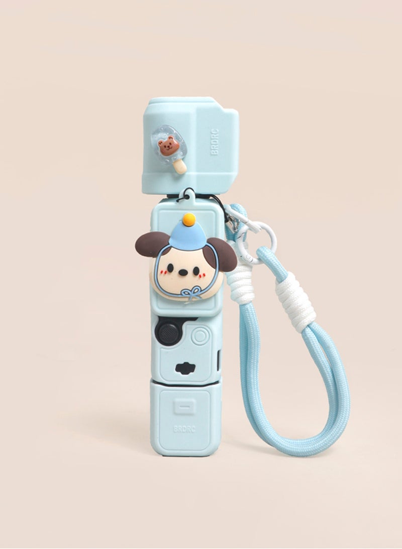 Chillspace DJI OSMO Pocket 3 Case, Soft Silicone Protective Case Cover DJI Osmo Pocket 3 Accessory Kit, Protector Grip Cover Accessorie - Blue - Image 1