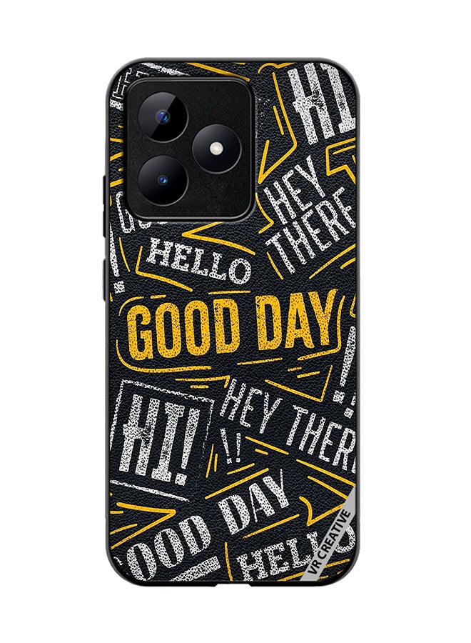 VR CREATIVE Protective Case Cover For Realme C53 Hello Good Day Design Multicolour - Image 1