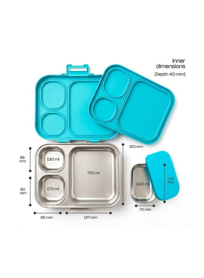 Spriggo Vault Pro Kids Lunch Box with Side Scoop, Soccer Star - Image 3