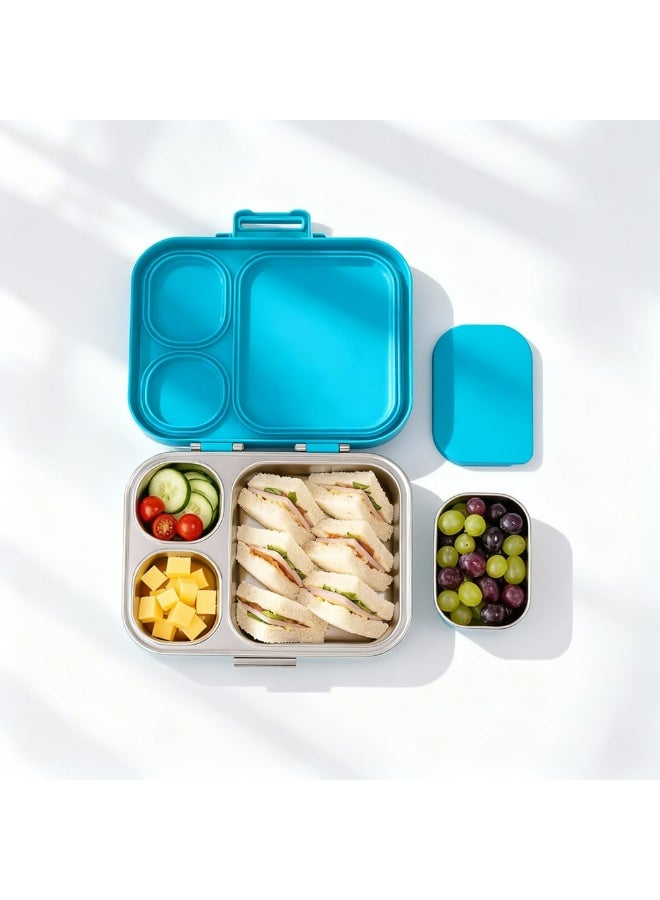 Spriggo Vault Pro Kids Lunch Box with Side Scoop, Soccer Star - Image 5