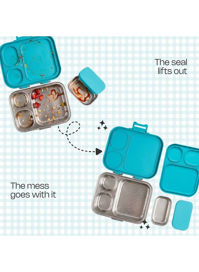 Spriggo Vault Pro Kids Lunch Box with Side Scoop, Soccer Star - Image 2